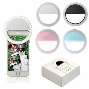 Mini Wiederaufladbar 36 LED Kamera Clip Make-up Smartphone Selfie Ring Licht - Bild 1 von 16