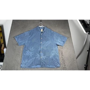 Jamaica Jaxx Shirt Mens XXL Blue Floral Hawaiian Casual Button up Short Sleeve - Picture 1 of 8