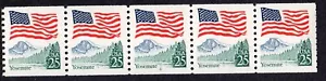 Scott #2280 Flag Over Yosemite Plate # Coil (PNC) of 5 Stamps - MNH P#8 - Picture 1 of 2