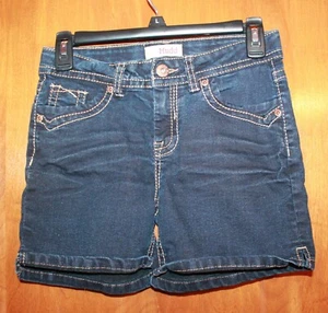 MUDD Girls' Sz 16 DENIM/JEAN SHORTS (5" Inseam; dark wash) perfect condition - Picture 1 of 2