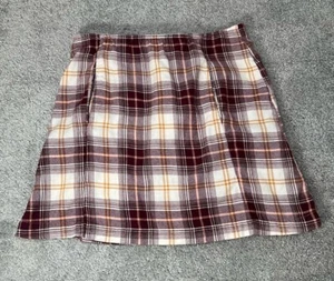 American Eagle mehrfarbig kariert elastische Taille Reißverschluss Minirock mit Taschen Small - Bild 1 von 6