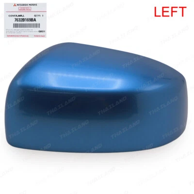 For Mitsubishi Mirage Attrage 2012 - '18 Blue Left Wing Side Mirror Cover Cap Foto 1 de 4