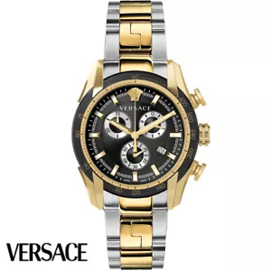 Versace VE2I00421 V-Ray Chronograph schwarz gold silber Edelstahl Herren Uhr NEU - Bild 1 von 1