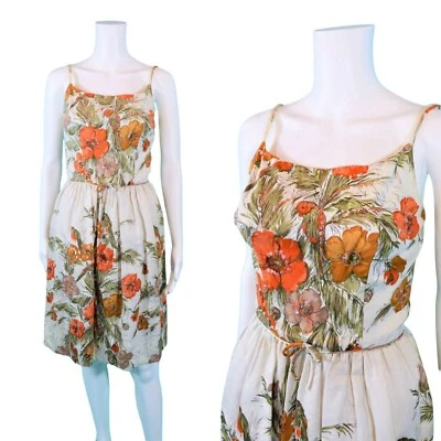 Vestido Vintage Años 50 Novedad Para Mujer XXS Loro Pájaro Estampado Vestido Lentejuelas Solero Foto 1 de 4