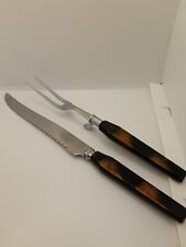 Vintage Bakelite Carving Knive Fork set stainless steel GH Canada