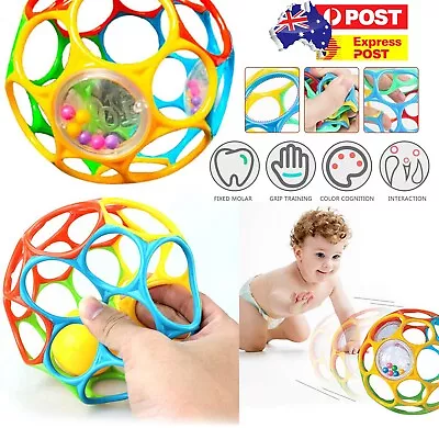 Baby Grasping Ball Oball Grabber Ball For Baby Sensory Toy (S 3 W/ Ball) • 12.19$
