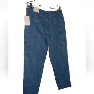 NWT Universal Thread Woman Size 10 Blue Jeans Boyfriend Cargo Pockets - Picture 1 of 4