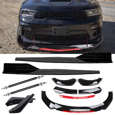 Front Rear Bumper Lip Spoiler Splitter Body Kit Side Skirt For Dodge Durango SRT - Image 1 of 4