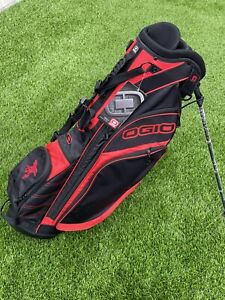 NEW OGIO XL Xtra Light Stand Golf Bag - Red & Black FIREBALL WHISKY DRAGON LOGO