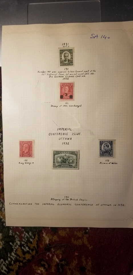 Canada1931,32 MNH Mint Beauty Stamps Collection SC#190 To SC#194 IDsa138. - Image 1 of 3