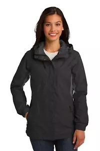 Port Authority L322 Ladies Cascade Waterproof Front Zippered Pockets Jacket - Picture 1 of 5