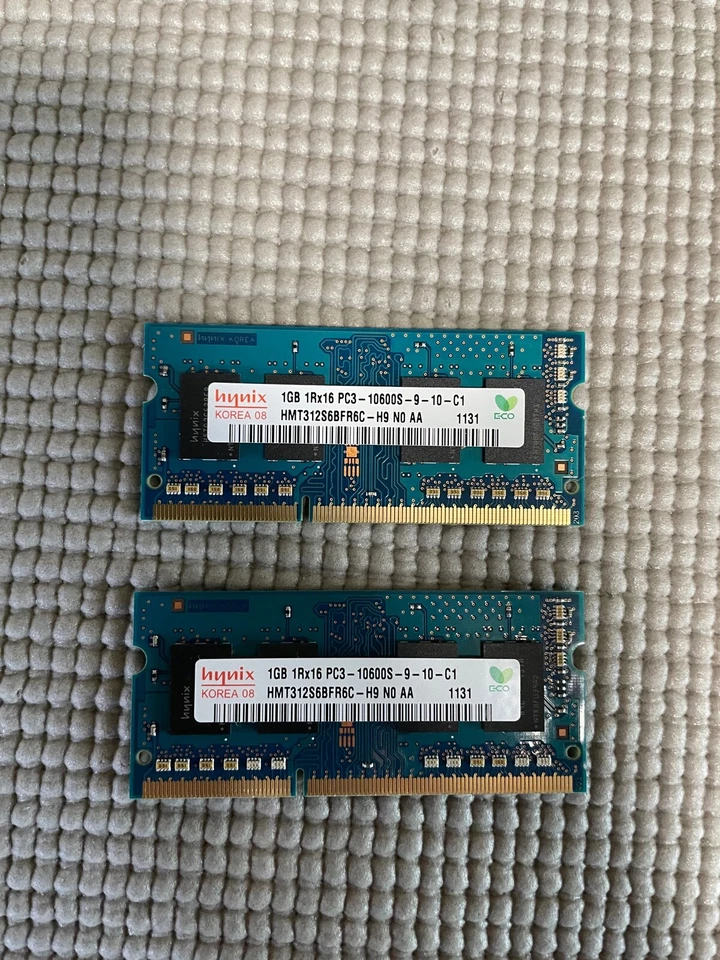 Hynix 2 GB (2x 1GB) 1Rx16 PC3-10600S-9-10-C1 - Image 1 of 1
