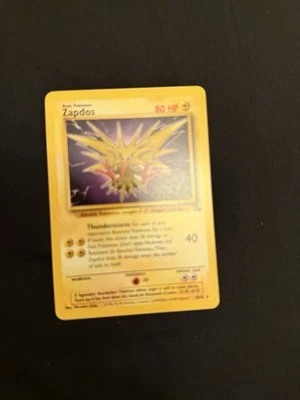 Vintage Zapdos 30/62 Fossil Regular Pokémon Free Shipping - Image 1 of 2