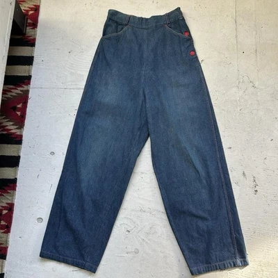 Pantalones de mezclilla para mujer Paddle & Saddle años 40 con botones laterales Foto 1 de 4