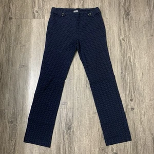 SOHO APPAREL Pantalone donna BLU E NERO vita media dritto elasticizzato pull on. S - Foto 1 di 6
