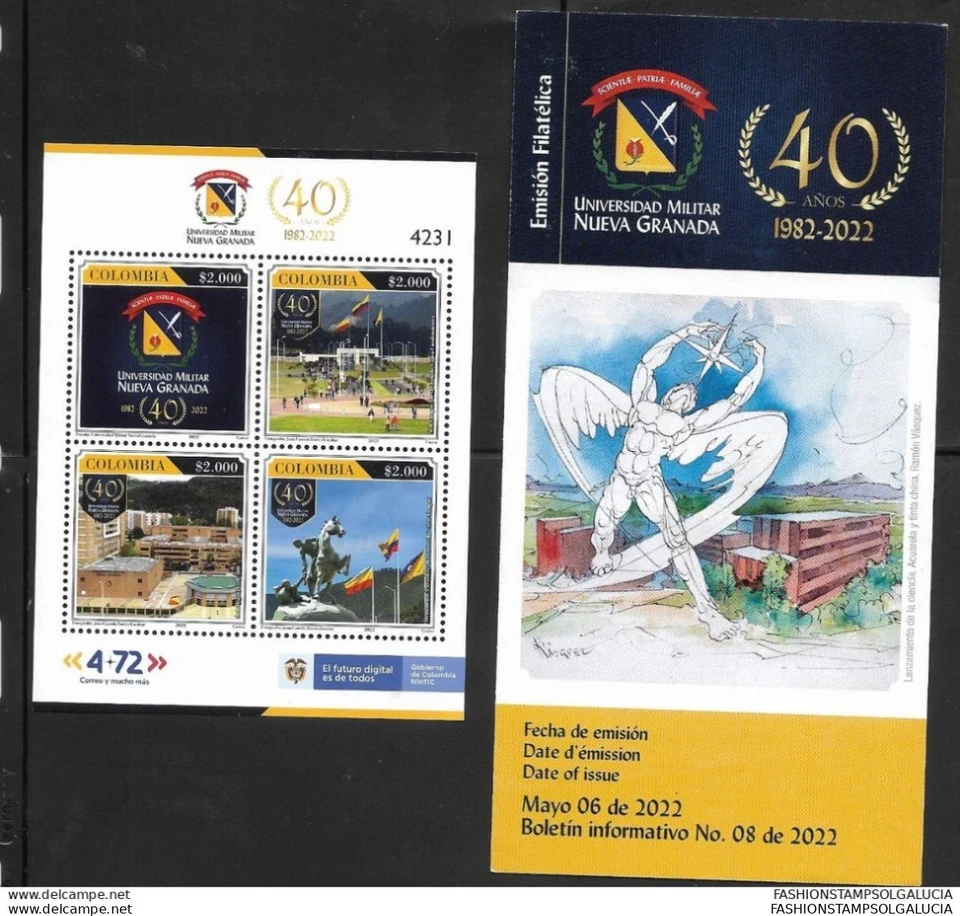 2022 COLOMBIA, NUEVA GRANADA MILITARY UNIVERSITY, CAMPUS- BUILDINGS, TORCH BEARI - Image 1 of 1