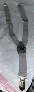 Boy’s Gray Littlest Prince Stretch Suspenders, Size Small, Adjustable, Y Back - Picture 1 of 2