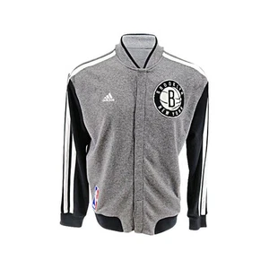 Adidas Bklyn Nets Joe Harris Gray Authentic Team Issued Warm Up Jacket Large L - Picture 1 of 4
