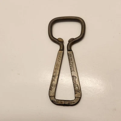 Vtg DRINK COCA COLA IN BOTTLES MADE IN USA Bottle Opener 2 Sided Wire Church Key - Image 1 of 4