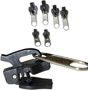 6Pcs Black Fasteners,Fix Zip Puller,Zipper Repair Kit Replacement - Picture 1 of 9