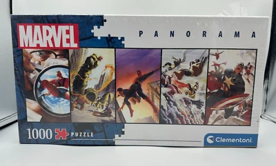 Marvel 80 Years Panorama 1000 Piece Jigsaw Puzzle Spider-Man Captain America New - Image 1 of 4