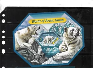 SOLOMON ISLANDS 2014 POLAR BEARS SOUVENIR SHEET CTO USED STAMPS - Picture 1 of 1