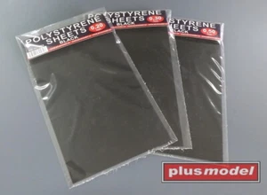Plus Model Plastic Plates Black 0.2mm Thickness (2pcs, 110x190mm) - Picture 1 of 1