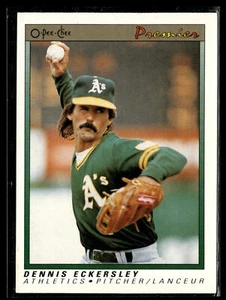 1991 O-Pee-Chee Premier Dennis Eckersley 38 Oakland A's - Picture 1 of 2