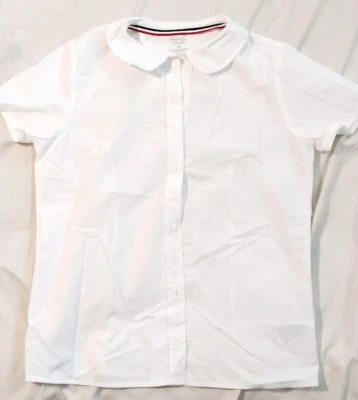 Uniforme de niña French Toast manga corta cuello abotonado blanco talla 14 Foto 1 de 4