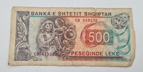 Albania 500 Leke 1991 banknote Cover