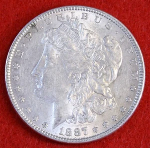 1887-P Morgan Liberty Dollar 90% Silver Circulated Coin MG530 B1 - Picture 1 of 2