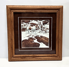 Bev Doolittle Pintos Matted & Framed Fine Art Print Chestnut Horses 1978