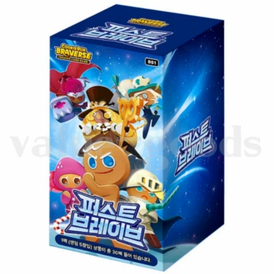 DEV SISTERS Cookie Run Braverse First Brave Booster Pack Card Vol.1 1Box 30Pack Korea Card