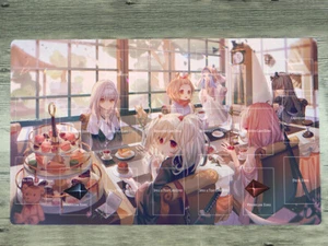 Anime Play Mat Yu-Gi-Oh! Ghost Sisters CCG TCG Mat Trading Card Game Mat & Zones