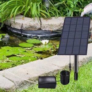 Air Stone Aerator Pond Water Oxygenator Solar Powered Oxygen Pump Fish Outdoor - Picture 1 of 24