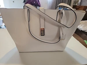 Michael Kors Karson Large Carryall Leather Tote Bag Optic White Handtasche Neu Etikett - Bild 1 von 5