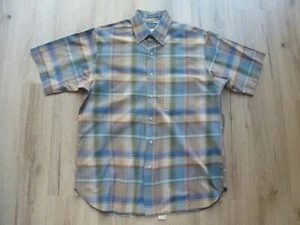 Vintage Pen West by Pendleton Shirt Mens L Plaid Button Up Short Sleeve USA EUC - Picture 1 of 10