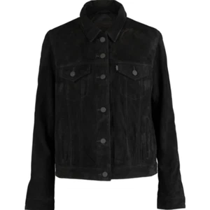 LEVI'S Women's Suede Trucker Jacket - Black - L - Picture 1 of 9