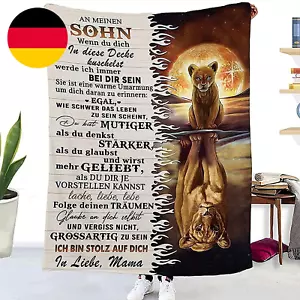 Kuscheldecke Flauschige Personalisierte Decke Geschenke an Meinen Sohn, Mutter F - Bild 1 von 12
