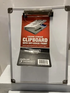 Vaultz, Locking Storage clipboard w/ Dry-Erase Front, 10 1/8" x 12 5/8" x 2 3/8" - Picture 1 of 4