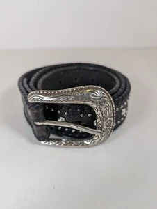 Cinturón Diseño Bill Adler Mujer Talla S Vintage Rústico Marrón Cuero Cinturón Western - Imagen 1 de 7
