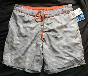 Free Country Men's Shorts Hydro Flx Board Gray Size L