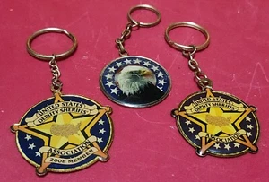 2 Vintage United States Deputy Sheriffs' Association Keychains 2008 + Eagle - Picture 1 of 4