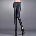 Women's Leggings Pants Metallic Wet Look Faux Leather Jeggings Sexy UK20 18 16-8