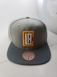 Mitchell and ness Los Angeles Clippers snap back hat gray new