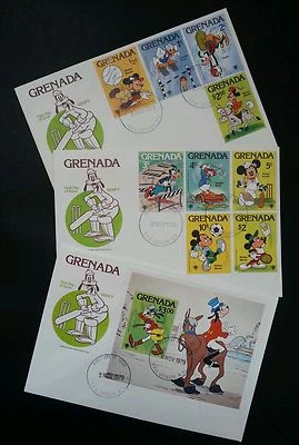 Grenada Cartoon Sport Games 1979 Animation (FDC) *rare - Image 1 of 4