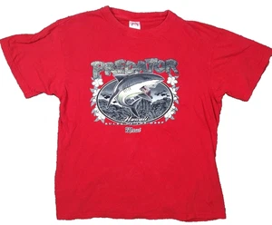 Predator GREAT WHITE SHARK Maui Hawaii YOUTH Large T Shirt Souvenir Travel Top - Picture 1 of 10