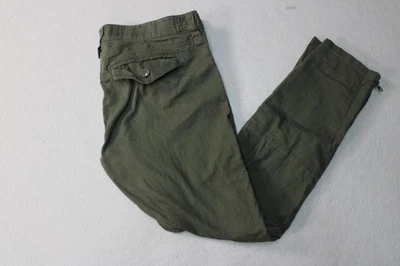 Pantalones de mezclilla Joe's para mujer 29 verde oliva ajustados cargo cremallera estilo tobillo PPS615 Foto 1 de 4