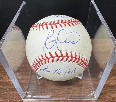 Eric Davis Signed Autographed Inscribed Rawlings OML Baseball JSA - Image 1 of 3