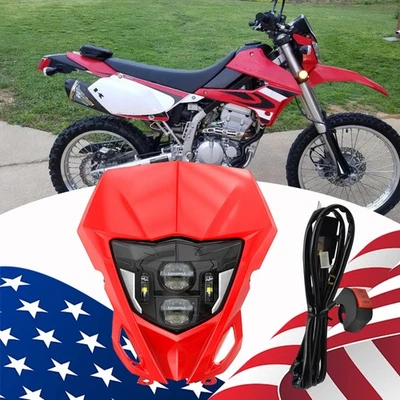 Faro LED + Interruptor de arnés de cableado para Kawasaki KLX 250 Honda CRF150F CRF230F Foto 1 de 4
